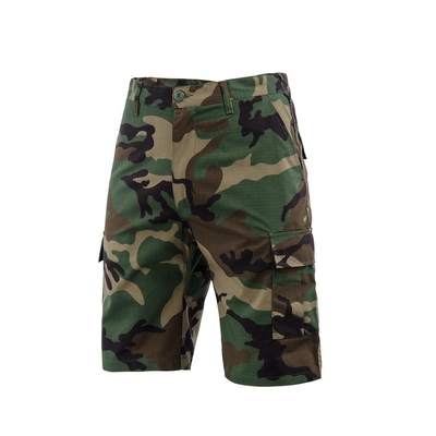 chất lượng  Woven Military Men Tactical Short Pants OEM Waterproof Woodland Camo nhà máy