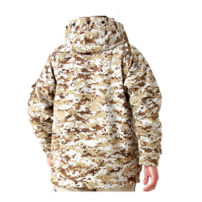 Người lớn áo khoác chiến thuật nam giới chống gió ngụy trang đứng cổ áo polyester sợi với zipper