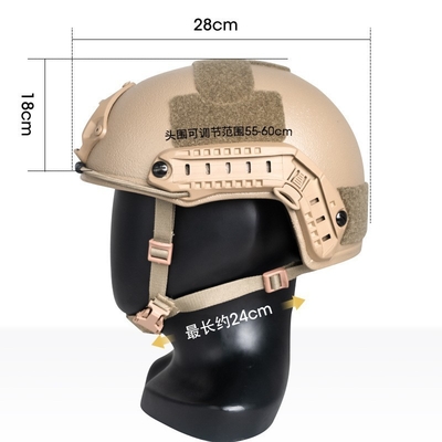 NIJ Level IIIA Antibacterial Black Tactical Ballistic Helmet với bảo vệ chống đạn