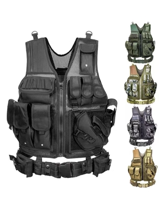 Áo chiến đấu bảo vệ cho săn bắn Crossfit Gym Paintball trò chơi áo giáp chiến thuật thoải mái &amp; thở