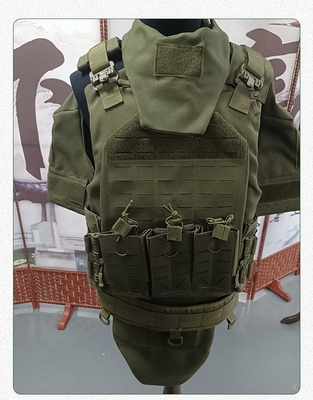 Hệ thống Molle an ninh thiết bị chiến thuật áo khoác mang vải Oxford áo khoác chiến thuật với tấm giáp UHMWPE mềm