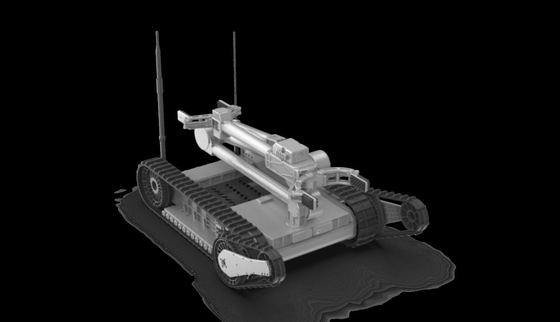 Robot kích nổ chất nổ theo dõi từ xa, xe kích nổ chất nổ toàn địa hình