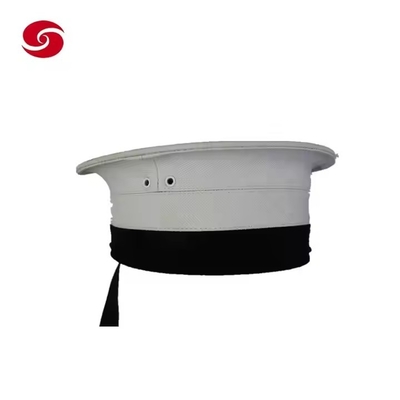 Thiết bị ngoài trời chiến thuật tùy chỉnh với Polyester / Vật liệu bông mũ đại biểu sĩ quan màu trắng