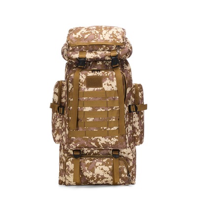 80L Capacity Waterproof Camouflage Lái ba lô đi bộ đường dài Leisure Tactical Backpack Outdoor Sports On Foot Travel Backpack