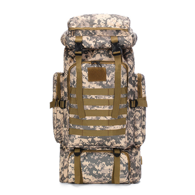 80L Capacity Waterproof Camouflage Lái ba lô đi bộ đường dài Leisure Tactical Backpack Outdoor Sports On Foot Travel Backpack