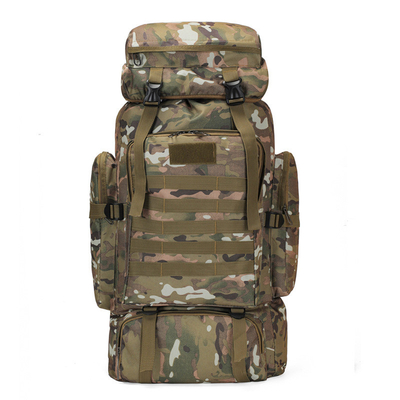 80L Capacity Waterproof Camouflage Lái ba lô đi bộ đường dài Leisure Tactical Backpack Outdoor Sports On Foot Travel Backpack
