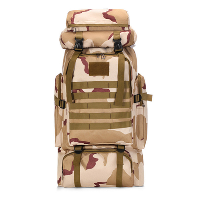 80L Capacity Waterproof Camouflage Lái ba lô đi bộ đường dài Leisure Tactical Backpack Outdoor Sports On Foot Travel Backpack