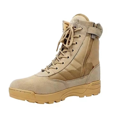Giày chiến thuật Khaki rạn kiệt sa mạc Giày leo núi bằng vật liệu da Giày huấn luyện thoải mái
