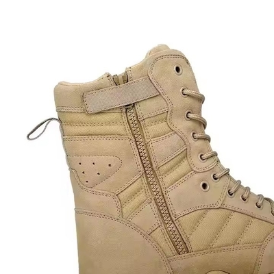 Giày chiến thuật Khaki rạn kiệt sa mạc Giày leo núi bằng vật liệu da Giày huấn luyện thoải mái