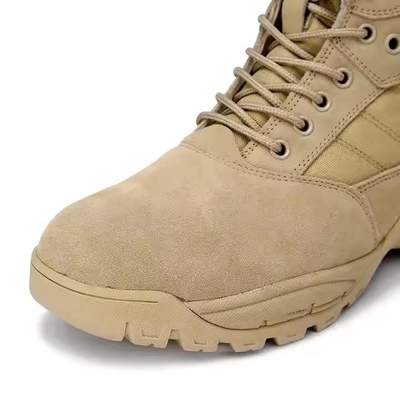 Giày chiến thuật Khaki rạn kiệt sa mạc Giày leo núi bằng vật liệu da Giày huấn luyện thoải mái