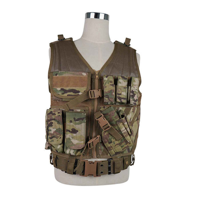 2.5kg Olive Drab áo vest chiến đấu quân sự với thắt lưng điều chỉnh và vai tháo rời