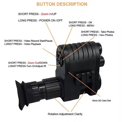 Tầm nhìn ban đêm-4K tầm xa tầm nhìn ban đêm Đối với săn bắn Mônocular cho người lớn Đào tạo chiến thuật và săn bắn